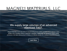 Tablet Screenshot of magnelimaterials.com